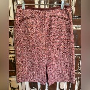 Cynthia Steefe Tweed Pencil Skirt with velvet trim - size 4